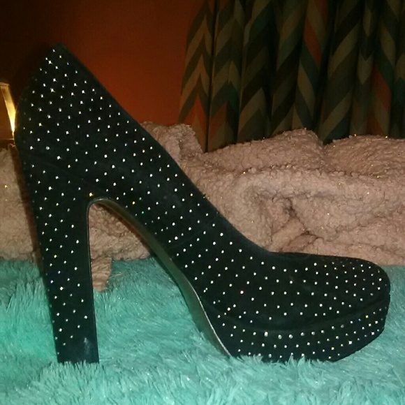 B C B Generation 5 inch Studded Velour Heels - Picture 2 of 8